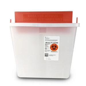 85121- 5 QT Clear Sharps Container - W/Mailbox Lid