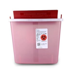 85131 - 5 QT Sharps Container Mailbox Transparent RED