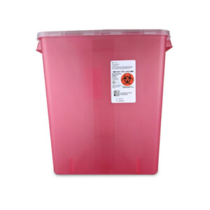 8527R - 3 Gallon Transparent Red with Hinged Lid