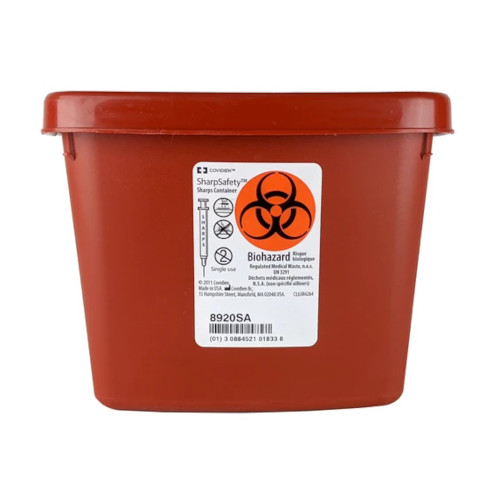 8920SA - 1/2 GAL Red Sharps Container