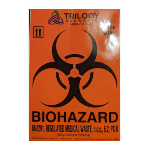 10" x 6" Large Biohazard Label