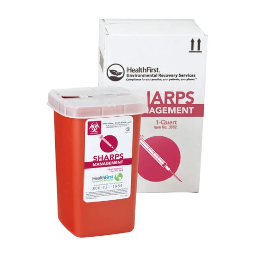 1005950 - Mail Back Sharps Disposal 1 Quart Container