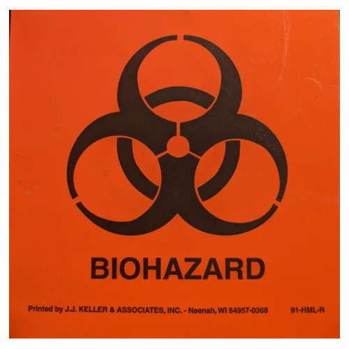4" x 4" Small Biohazard Label