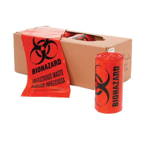 Heavy Duty Medical Waste Bags Red 20 to 30 Gallon