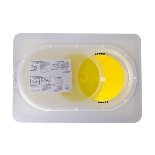 8934 - 12 GAL Yellow Sharps Container - With Rotor-Split Lid