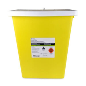 8985 - 8 GAL Yellow Sharps Container - W/Rotor-Split Lid